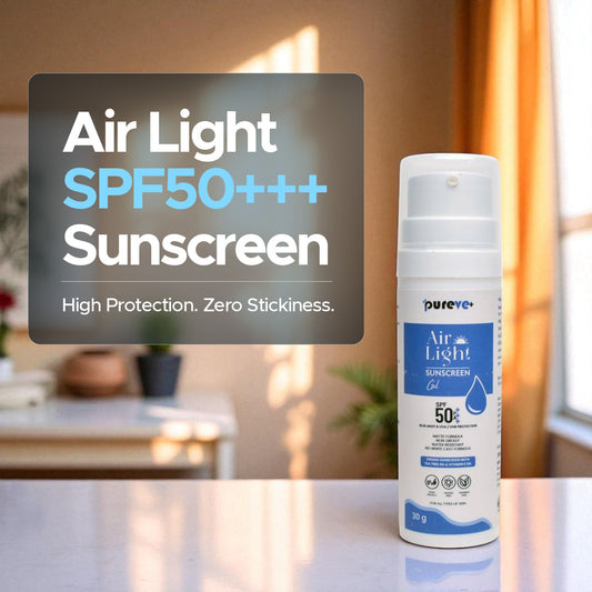 PureVe Airlight SPF 50PA+++ Sunscreen gel with Tea Tree Oil, Vitamin E and DHHB (30 ML)